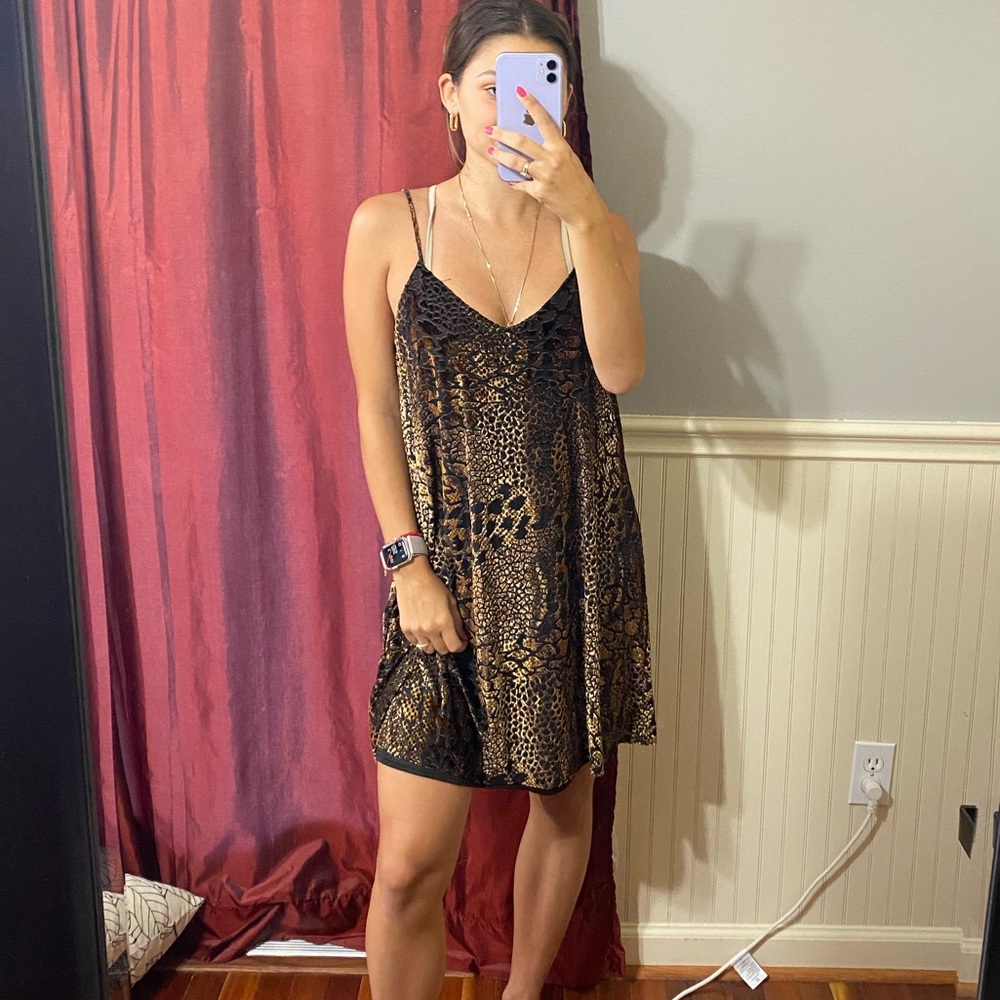 SUEDE AND SLIK DRESS